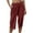 Burgundy, variant on ZQUUVOU Women's Capris Pants Cropped Leisure Pants Solid Color Sweatpants Yoga Pants Purple