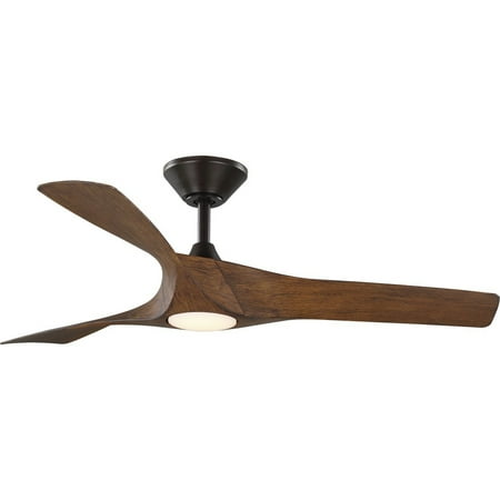 

52” 3-Blade Woodgrain LED Transitional Indoor/Outdoor DC Ceiling Fan