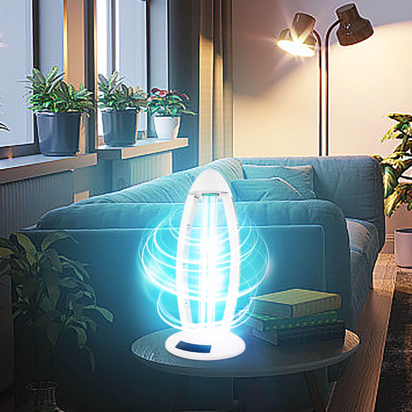 Hovilon UV Light Sterilizater Lamp,Powered Home UV Desk Lamp, Home Desk Lamp Lighting With Timing And Remote Control,Deep Cleaning, Eliminate Odors and Improve Sleep Quality,White