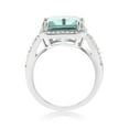 thumbnail image 4 of Gem Stone King 5.00 Cttw Simulated Aquamarine Ring for Women | 925 Sterling Silver | Emerald Cut 12X10MM | Available in Size 5,6,7,8,9, 4 of 7