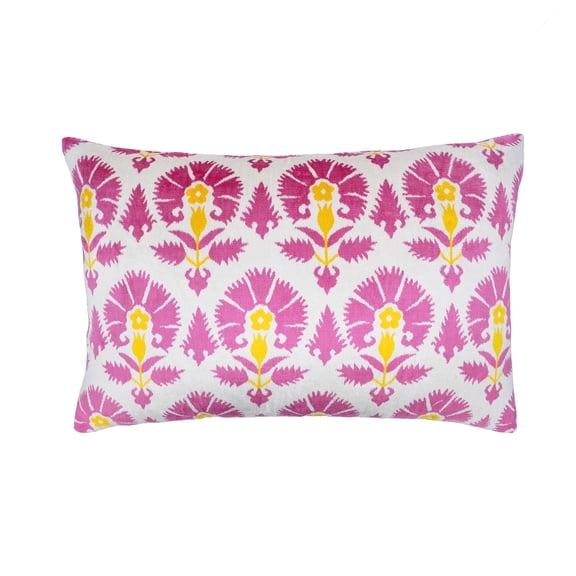 Istanbul Silk Velvet Ikat Pillow, 16" X 24" Case Only