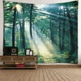 thumbnail image 2 of simhoa Modern 3D Picture Wall Hanging Tapestry Home Decor Forest Sunshine Pattern A A, 2 of 8