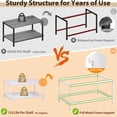 thumbnail image 5 of ZENY Rectangle Wood Coffee Table Metal Frame MDF Home Tea Table Desk Rustic White, 5 of 7