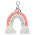 thumbnail image 2 of Njide Macrame Keychain Hand Weaving Tassel Design Cute Style Cotton Thread Decorative Boho Keychain for Handbag Orange, 2 of 8