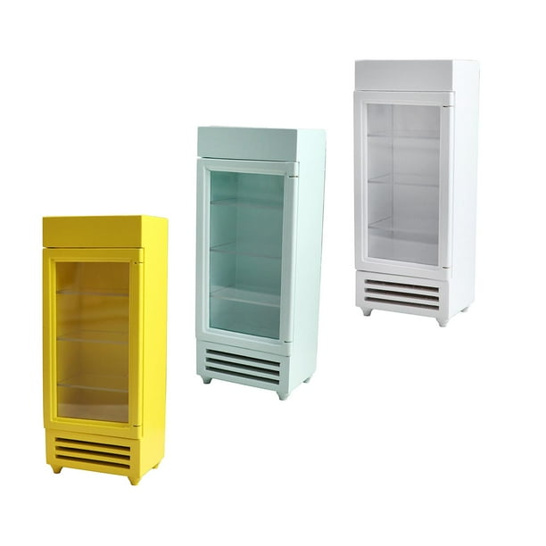 Frigorífico casa de muñecas,Refrigerador en miniatura de casa de muñecas escala 1 12,Cocina Frigorífico De Madera Sala De Estar Modelo Mini,Juegos de imaginación Juguete Familia SM SunniMix Frigorífico casa de muñecas