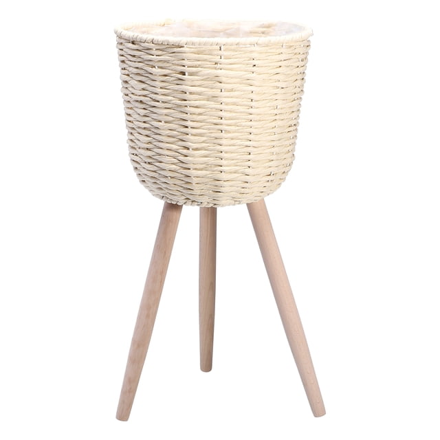 1 Pce Pot de Fleurs de Type Plancher Simple Décoration Maison Pot de Plante avec Support d'Angle