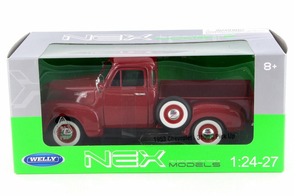 WELLY 1955 CHEVY STEPSIDE WHITE 1:34 DIE CAST METAL NEW IN BOX 