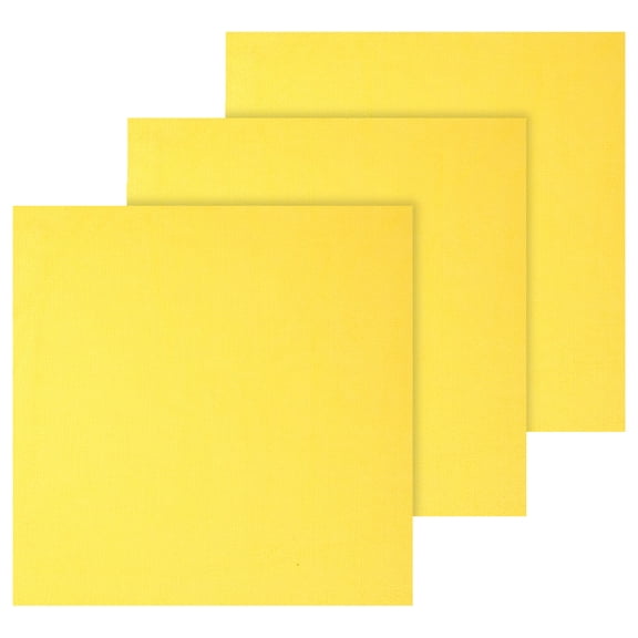 WRITWAA Microfiber Cleaning Cloths Thickened Yellow 3-Pack for Home Use, and Absorbent Multipurpose Towels