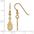 thumbnail image 2 of Ss/Gold Plated Sterling Silver With Gp Logoart Alpha Phi Small Dangle Earrings (34 X 7) Made In United States gp026aph, 2 of 5