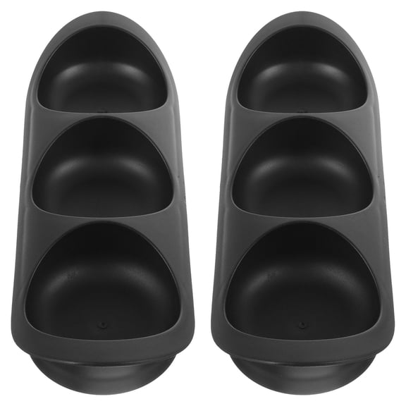 PTOOTP Black Multipurpose PP Condiment Plates for Sauces, Dips, Snacks, and Small Food Portions - and Reusable
