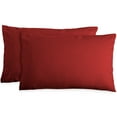 thumbnail image 2 of Bare Home Flannel Pillowcase Set, 100% Cotton, Heavyweight, Standard, Set of 2, Red, 2 of 5