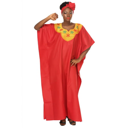 African Planet Women's Abaya Maxi kaftan dress embroidery Large cover up
