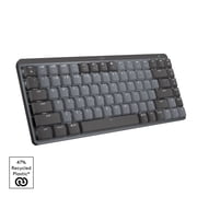 Logitech MX Mechanical Mini Wireless Illuminated Keyboard, Clicky Switches, Backlit, Bluetooth, USB-C, macOS, Windows, Linux, iOS, Android, Graphite