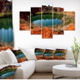thumbnail image 1 of Bauxite Mine with Lake - Landscape Photo Canvas Art Print, 1 of 3