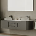 thumbnail image 5 of Modern 60" Solid Surface Minimalist Thin Vanity Countertop - White, 5 of 5