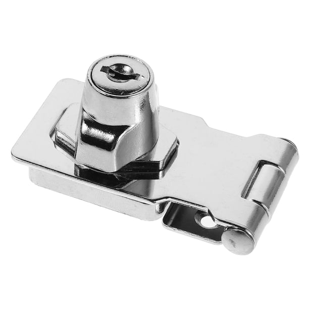Luxshiny 1Jgo Cerradura De Pestillo Con Llave Para Cajón Y Gabinete De Metal Plateado Seguridad Mejorada