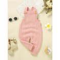 thumbnail image 3 of Bagilaanoe Newborn Baby Girl Boys Knit Jumpsuits Solid Color Sleeveless Bodysuits 3M 6M 9M 12M 18M Infant Fall Ribbed One Piece Romper, 3 of 8