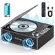 thumbnail image 2 of Reproductor de CD portátil con Bluetooth 5.3, Greadio, batería recargable de 4000 mAh, mando a distancia, radio FM, altavoces para casa y coche, compatible con USB, TF, AUX y entrada óptica., 2 of 8