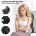 thumbnail image 4 of TOPCHANCES Lumbar Support Pillow, Memory Foam Back Support Cushion, Orthopaedic Bed Wedge Pillow with Removable Headrest, Ergonomic Backrests for Back, Neck, Lumbar & Legs (Gray/Dark Gray), 4 of 10
