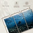 thumbnail image 6 of Elephant Stock Scuba Diver Wall Art - Horizontal Multi Panel Canvas - Living Room Wall Decor - Hobbies And Lifestyle Multi Panel - Teal And Blue Decor - 38" x 24", 6 of 8