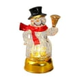 thumbnail image 3 of Transparent Plastic Light-up Snowman Christmas Ornament, LED Snowman Decor for Tabletop, Holiday Home Decoration, Festive Seasonal Gift,B, 3 of 3
