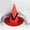 Red, variant on Satin Rose Tulle Decor Witch Hat,Halloween Cosplay Pointed Wizard Hat,Costume Accessory for Dress Up Party,Themed Gathering,Holiday Outfit Matching