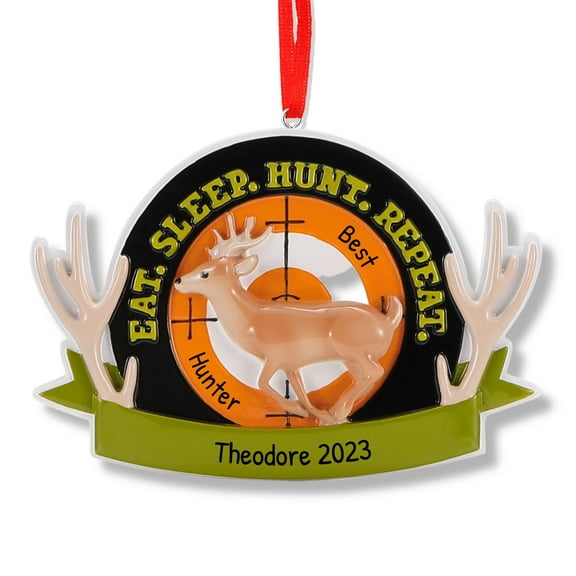 Personalized Hunting Christmas Ornament 2024 - Gift Ideas for Hunters-Ornaments by Elves