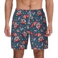 thumbnail image 2 of Picia Gnome Love USA pattern Mens Swim Trunks with Compression Liner Stretch Beach Shorts Quick Dry with Zipper Pockets No-Chafing Board Shorts-Small, 2 of 9