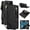 Black, variant on Sanwo Heavy Duty Leather Wallet Cell Phone Case with Wrist Strap and Card Pocket for Samsung Galaxy Z Fold 4,Black