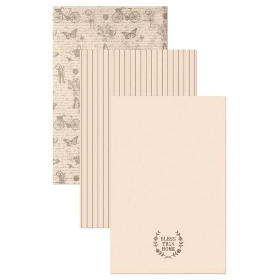 Natures Script Tea Towels, Set of 3