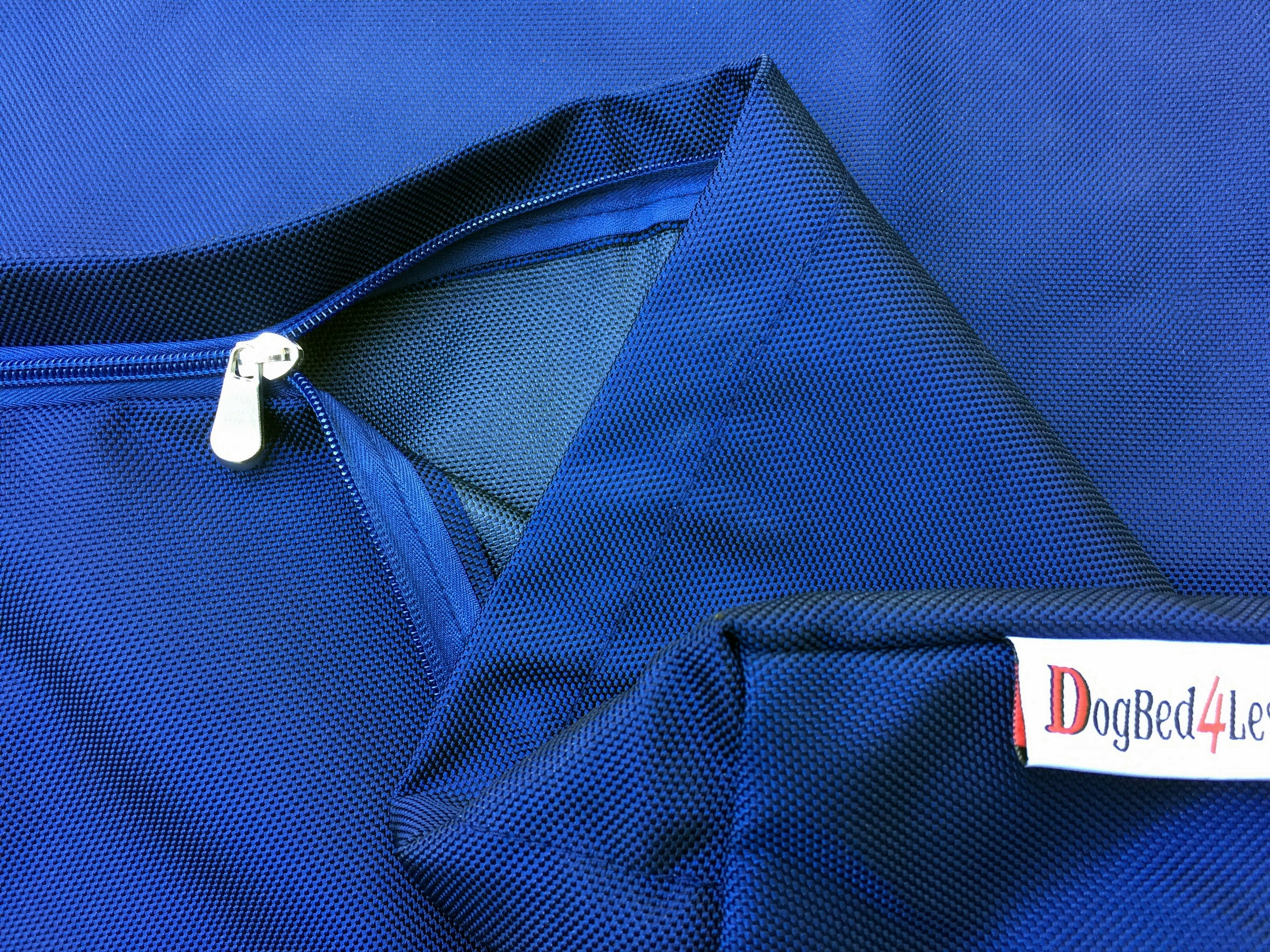 Dogbed4less Shredded Memory Foam 41"x27" Dog Bed Pillow with Blue Nylon Cover