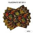 thumbnail image 3 of Placemats Set of 4 / 6, Vintage Autumn Plants Butterfly Placemats for Dining Table Indoor/Outdoors Heat Resistant Washable Placemats 18" x 12", 3 of 8