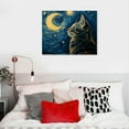 thumbnail image 5 of Orinice  Monet Cats in Famous Paintings-Impressionist Print Picture Monet Hanging Artwork-Cat Pursues The Steps of The Moon Vintage Wall Art Decor for Living Room Bedroom Home  20x16in, 5 of 6