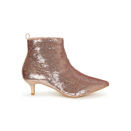brown sequin heels