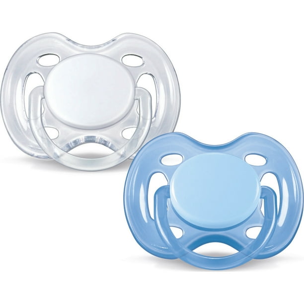 Philips Avent Freeflow Pacifier, 0-6 months, Blue/White, 2 pack, SCF178