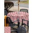 thumbnail image 5 of Outdoor Tablecloth with Umbrella Hole for Patio/Picnic/Party/Camping, Abstract Tribal Arrows Waterproof Table Cloth Square Cover Washable, Boho Middle Century Dusty Rose Vertical (60"x 60"), 5 of 9