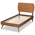 thumbnail image 3 of Baxton Studio Aimi Walnut Brown Finished Wood Twin Size Platform Bed, 3 of 9