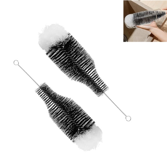 2 Pcs Cleaning Brush , Soft Anti-Scratch Bristles, Bottle Cleaner Washing Tool for Home Kitchen Use, Dishwasher Safe Brush for Narrow Bottles