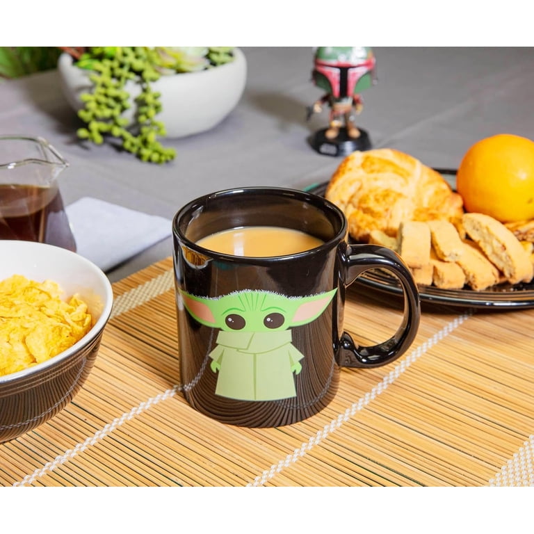 Silver Buffalo Star Wars Baby Yoda Ceramic Coffee Mug, 20-Ounces