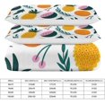 thumbnail image 2 of HAHDAXIA Fruit Pattern Bedding Solid Comforter Set for All Seasons,3 Pieces(1 Comforter+2 Pillowcases),Soft Microfiber Bedding Set Queen(90"x90"), 2 of 7