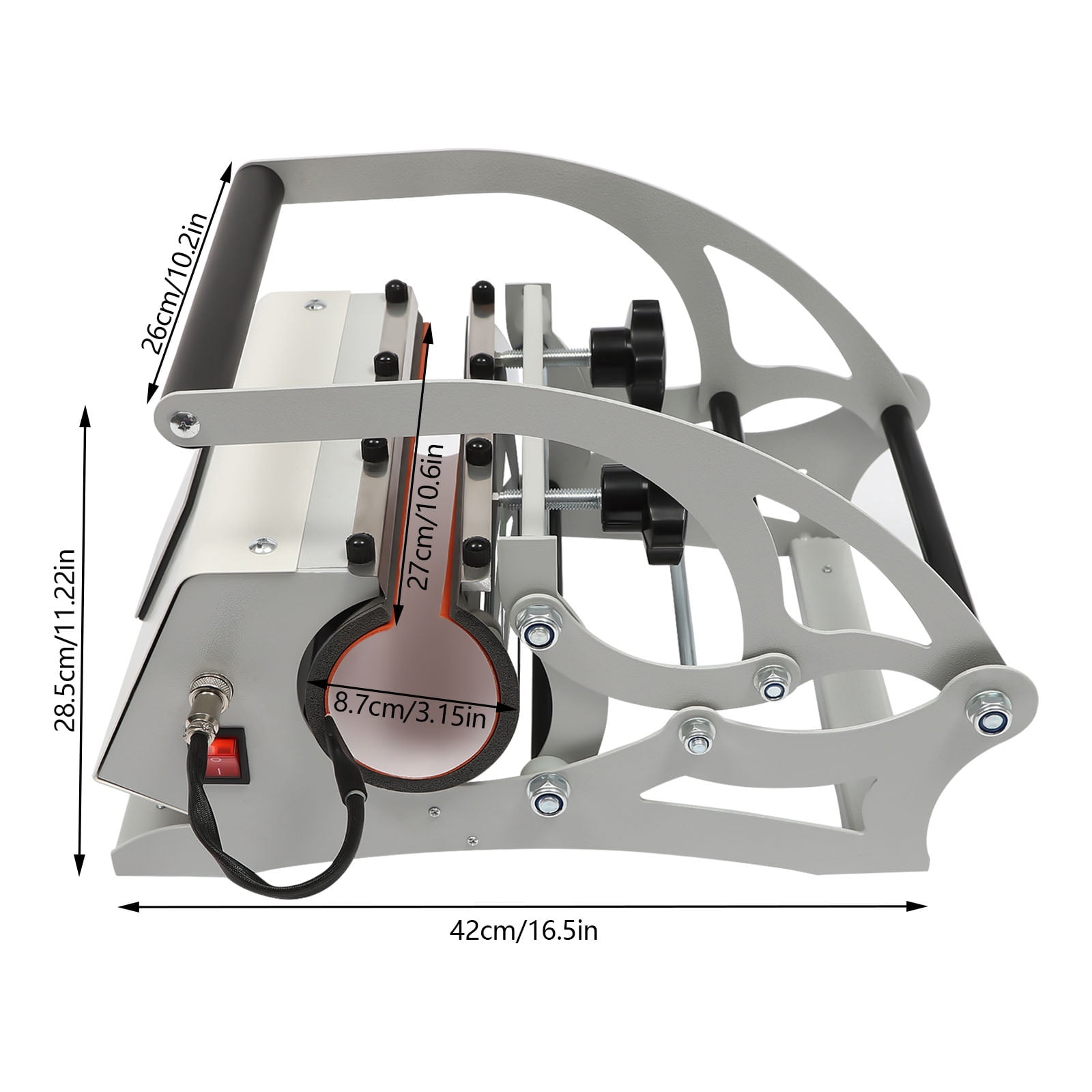 Wildnix 500W Tumbler Heat Press Machine for Sublimation, Adjustable Temperature & Time, DIY Custom Tumblers & Gifts