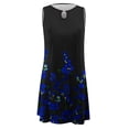 thumbnail image 4 of Samickarr Summer Dresses For Women 2023 Tank Tunic Dress Swing Flowy Sundresses Crewneck Shirt Dresses Sleeveless Floral Print Hollow Out Mini Dresses Loose Casual Dresses Beach Dress For Women, 4 of 4