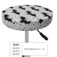 thumbnail image 4 of Easygdp Bat Print Easy To Install Bar Stool Covers&Stool Covers Round&Elastic Stool Cover, Barstool Covers,Washable&Bottom With Elastic Edge-13 inch, 4 of 7