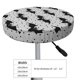 thumbnail image 4 of Disketp Bat Funda Redonda para Taburete, Funda de Cojín para Silla de Bar Suave y Elástica-12 inch, 4 of 7