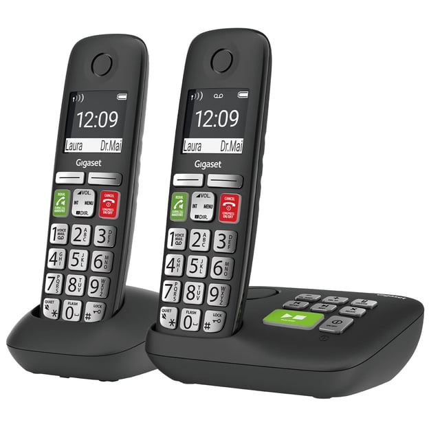 Teléfono Inalámbrico Gigaset E295A Duo Teclas Grandes Pantalla de 2"