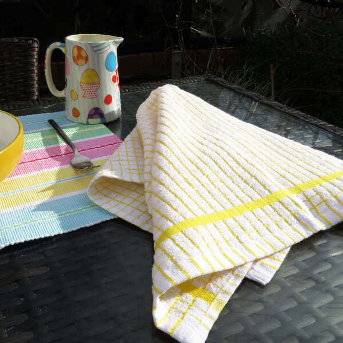 Samuel Lamont Poli-Dri 3-Piece Famous Kitchen Tea Towel Set 100% Cotton Ultra Absorbent