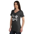 thumbnail image 4 of Inkmeso V-Neck Dog Mom Funny Graphic Tshirt For Women Cotton Shirt Mother Tee, 4 of 8