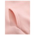 thumbnail image 4 of Sudadera con capucha SweatyRocks para mujer, estampado de letras, poliéster rosa, 4 of 6