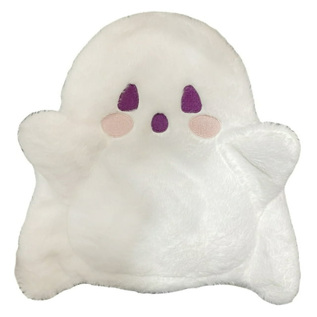 Girls Casual Knapsack Ghost Shape Vintage Backpack Furry Rucksack (White)