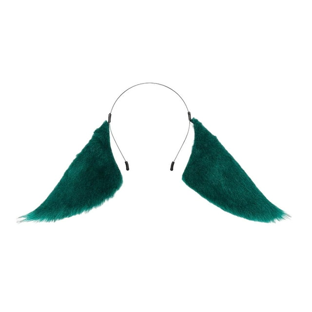 Diadema con orejas de zorro Yinane verde, sombreros de cosplay
